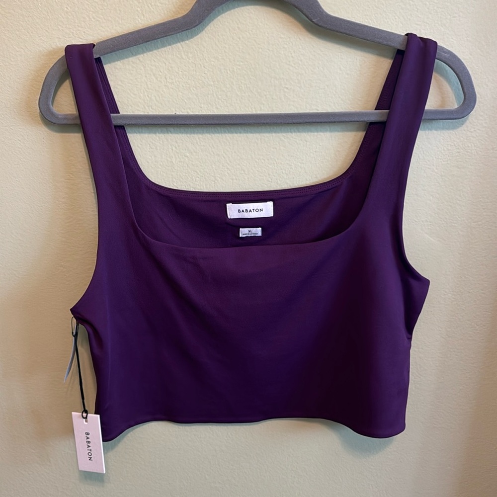 Babaton purple square crop top
